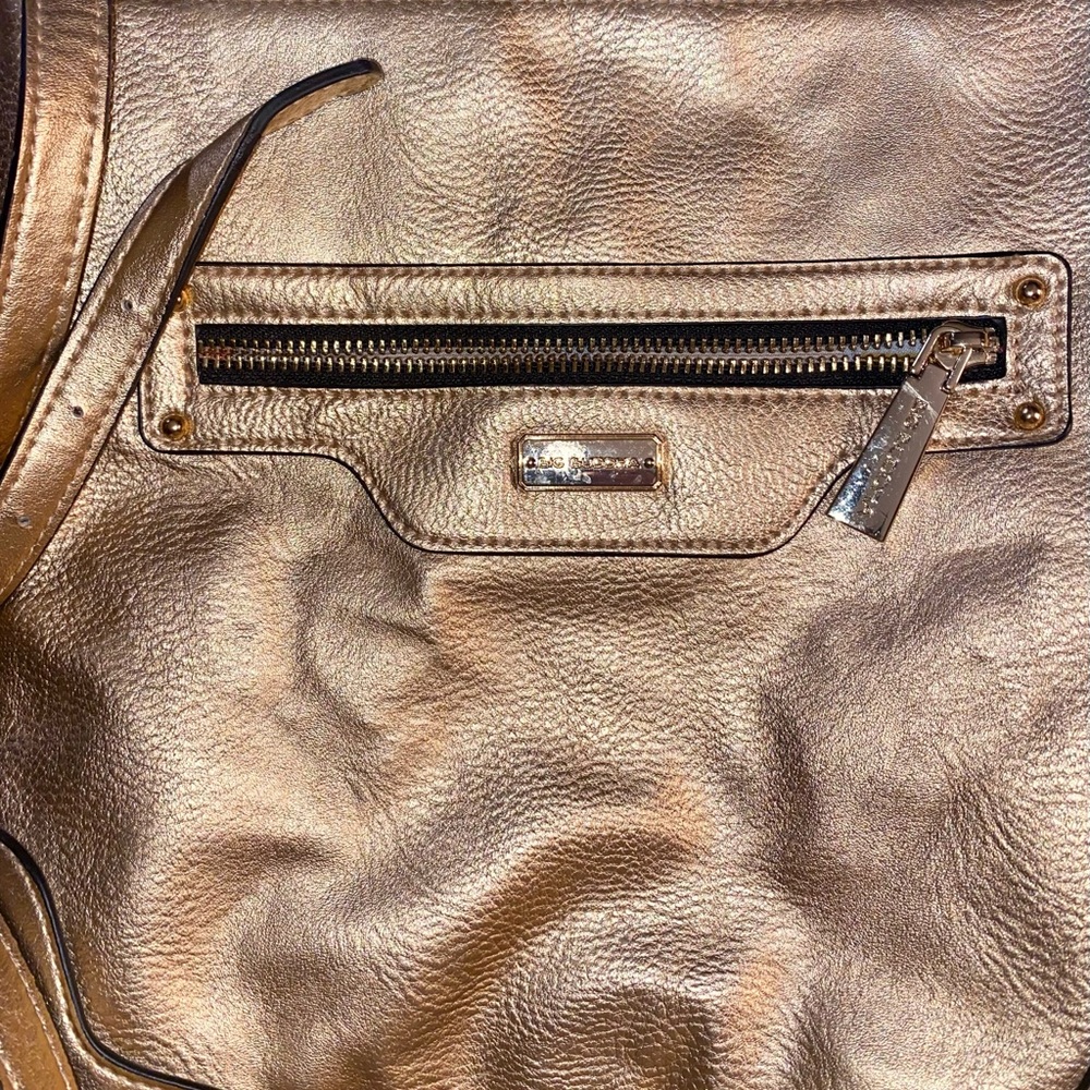 Rose Gold Leather Big Buddha Crossbody Bag